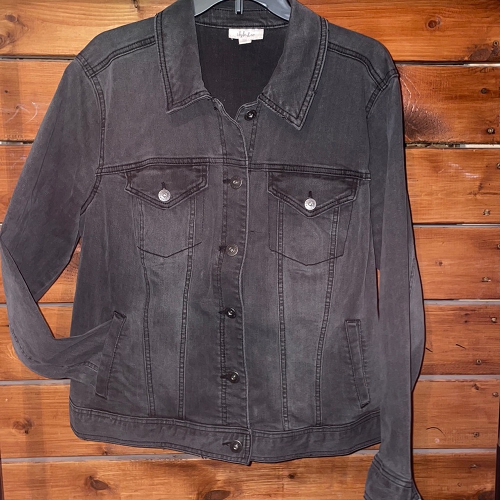 Style & Co Black Jean Jacket